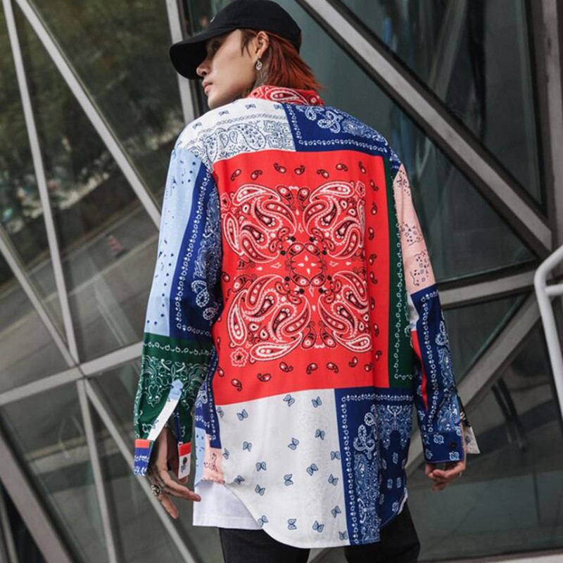 2019 spring summer floral printed men oversized shirt irregular hem design vintage man long shirts punk hip hop streetwear, As picture
2019 spring summer floral printed men oversized shirt irregular hem design vintage man long shirts punk hip hop streetwear, As picture