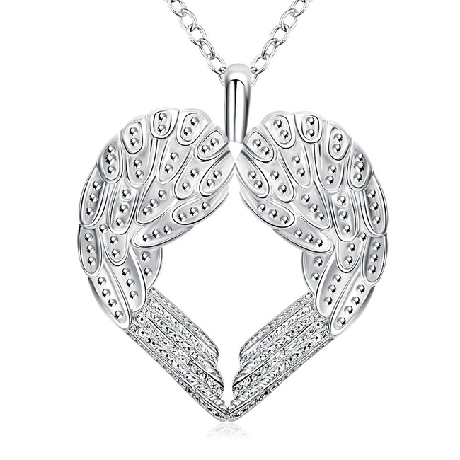 Christmas gift Angel Heart Wings Necklace plated sterling silver necklace STSN357,brand new fashion 925 silver necklace factory direct sale