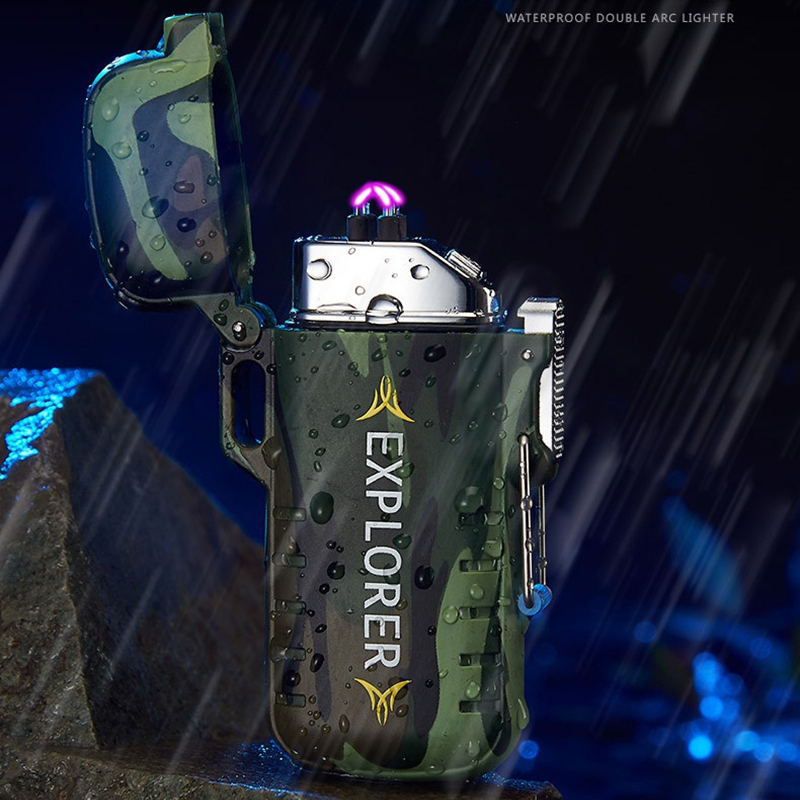 Newest Colorful Intelligent Waterproof USB Charging Double ARC Lighter Portable Sling Rope Innovative Design High Quality Hot Cake DHL Free W260202