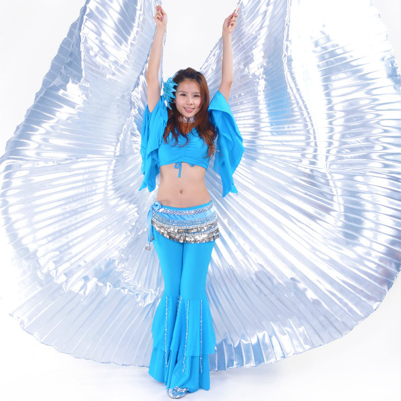 Belly Dance Costume 360 Butterfly Isis Wings Gradient Colorful Stage Performance Props Butterfly Wings With Sticks