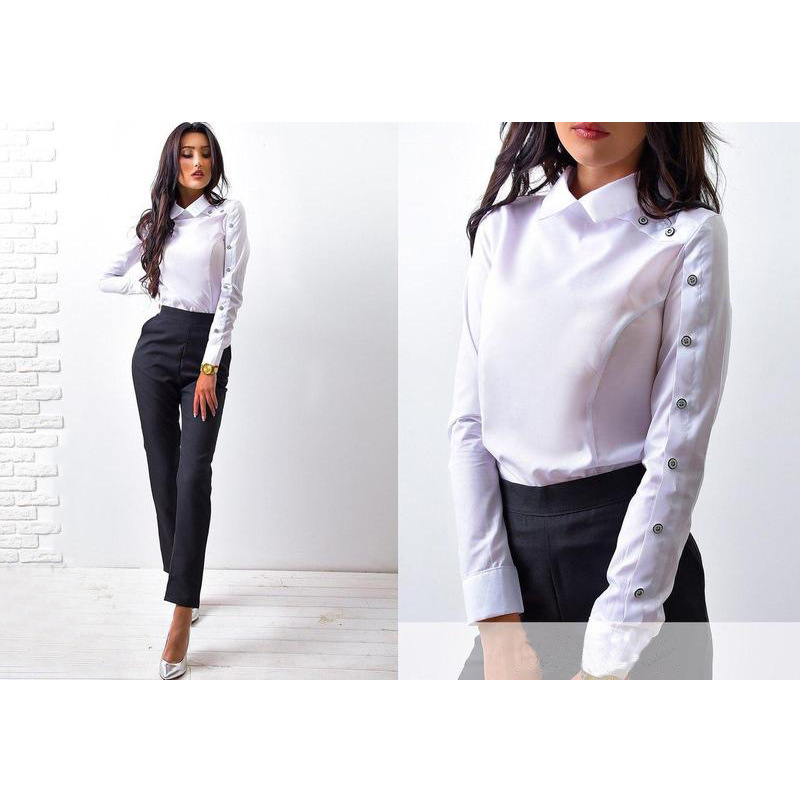 women coat Fashion Striped Button Casual Women tops and Blouses Long Sleeve Turn Down Collar Shirt Vintage OL Tops Female