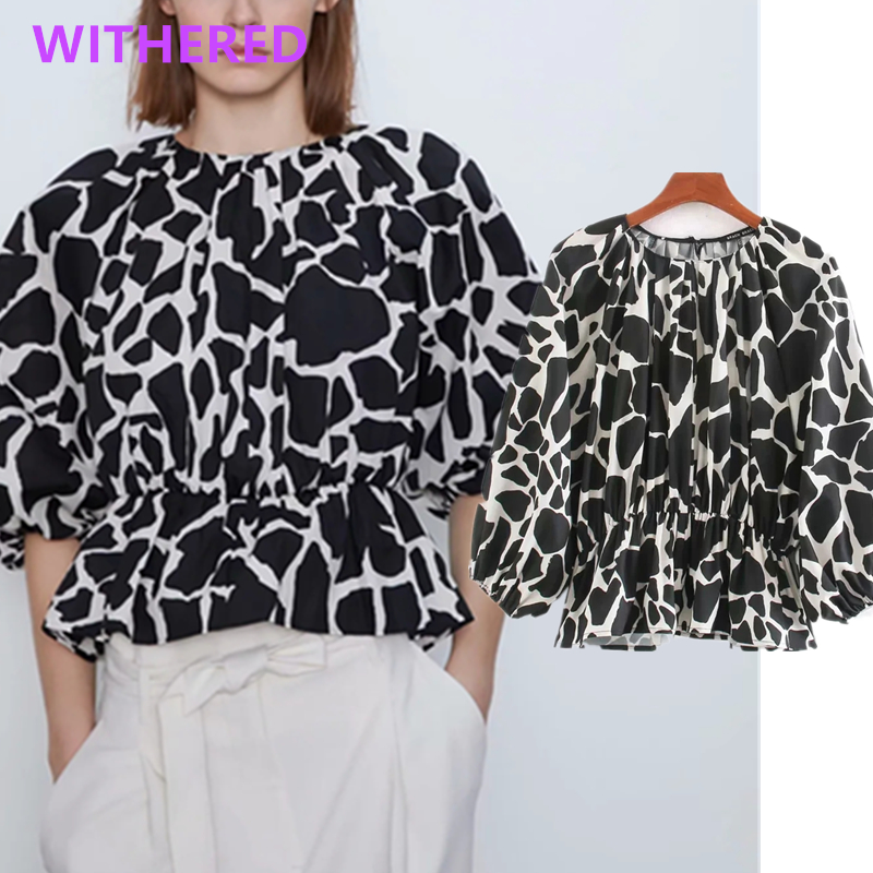 Withered Ins fashion blogger vintage zabra print loose blouse women blusas mujer de moda 2020 oneck shirt womens tops and blouse
Withered Ins fashion blogger vintage zabra print loose blouse women blusas mujer de moda 2020 oneck shirt womens tops and blouse