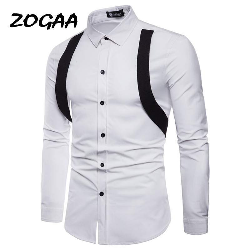 ZOGAA 2020 men's slim temperament strap decoration long sleeve shirt multicolor optional fashion wild, Black
ZOGAA 2020 men's slim temperament strap decoration long sleeve shirt multicolor optional fashion wild, Black