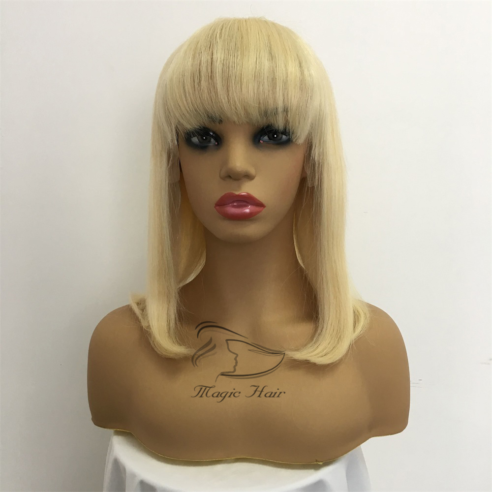 Short Human Hair Bob Wigs Brown Brazilian Lace Front Human Hair Wigs For Black Women Remy Straight 130% Full Lace Human Hair Wig
