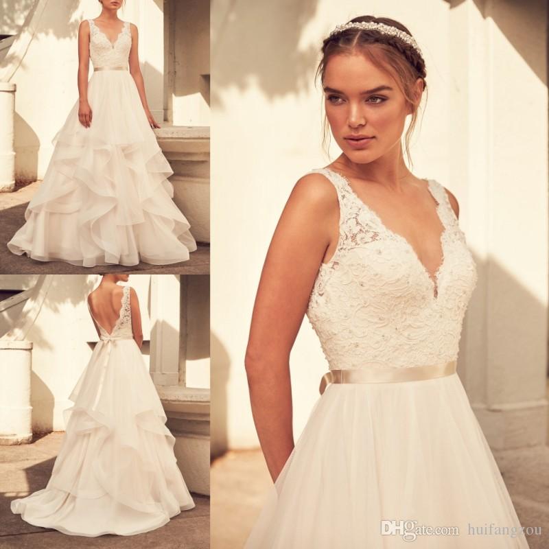 Paloma Blanca Spring 2018 Cheap Wedding Dresses V Neck Lace Applique A Line Bridal Gowns Simple Sleeveless Sweep Train Wedding Dress, White
Paloma Blanca Spring 2018 Cheap Wedding Dresses V Neck Lace Applique A Line Bridal Gowns Simple Sleeveless Sweep Train Wedding Dress, White
