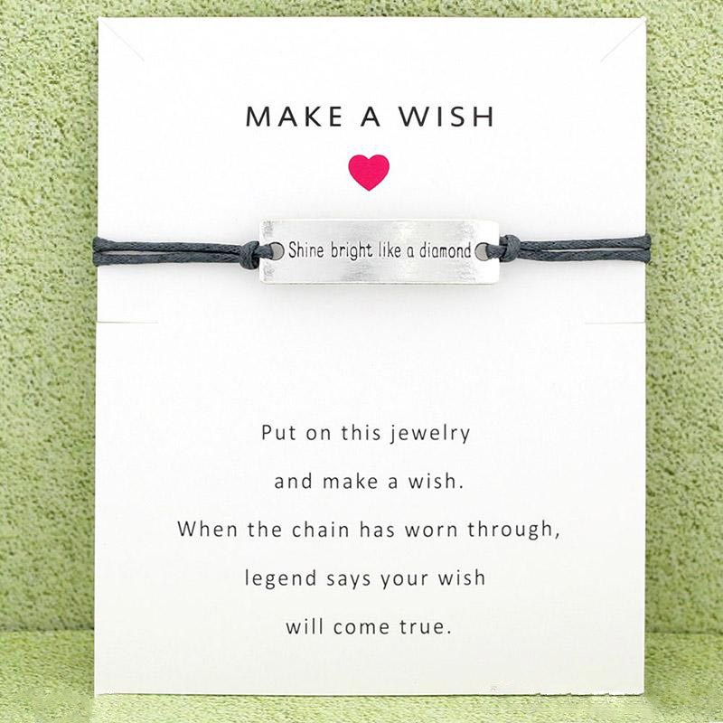 Shine bright like a diamond infinity wish bracelet with Card Leather Rope String wrap Bangle For women Men s Fashion Jewelry Gift
Shine bright like a diamond infinity wish bracelet with Card Leather Rope String wrap Bangle For women Men s Fashion Jewelry Gift