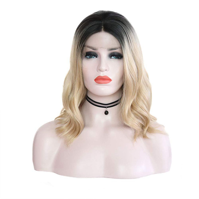 RONGDUOYI Short Bob Hair Wave Lace Front Wigs for Women Ombre Blonde Synthetic Wig Half HandTied Glueless Daily Use Cosplay Hair, As pic
RONGDUOYI Short Bob Hair Wave Lace Front Wigs for Women Ombre Blonde Synthetic Wig Half HandTied Glueless Daily Use Cosplay Hair, As pic