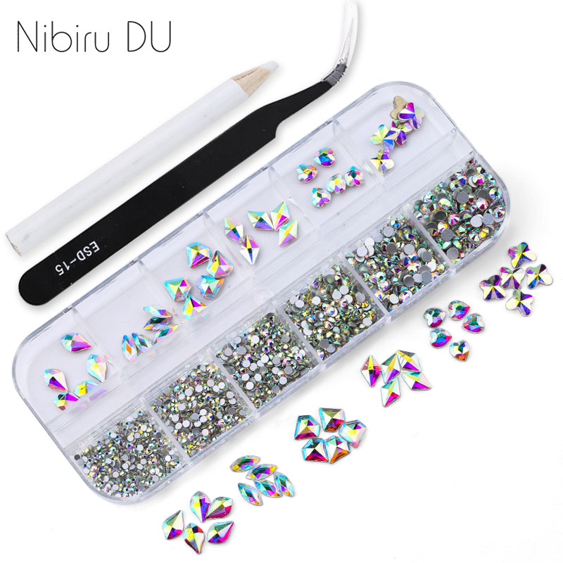 1 Box/set Multi Size AB crystal Rhinestones Mixed Colors Flat-back 3D Designs Glass for DIY Nail Art Decorations
1 Box/set Multi Size AB crystal Rhinestones Mixed Colors Flat-back 3D Designs Glass for DIY Nail Art Decorations