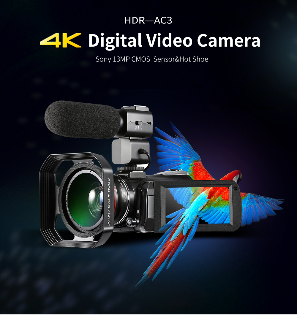 Ordro 4k WIFI Digital VideoCamera 3.0'' Touch Display WIFI Night Vision Digital Video Camcorder Camara De Video Profesional 3 2