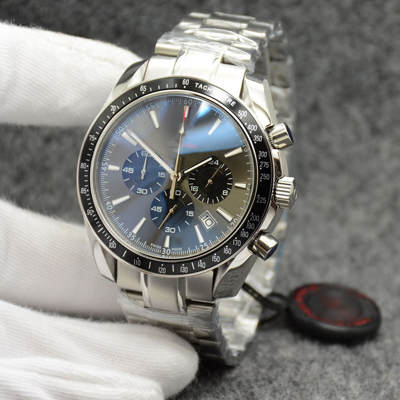 44MM Quartz Chronograph Date Mens Watches Grey Dial Stainless Steel Bracelet Fixed Bezel With A Top Ring Showing Tachymeter Markings, 13
44MM Quartz Chronograph Date Mens Watches Grey Dial Stainless Steel Bracelet Fixed Bezel With A Top Ring Showing Tachymeter Markings, 13