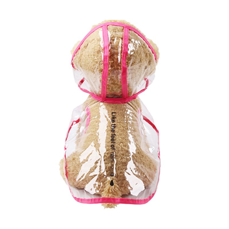 Pet Rain Coat Waterproof PVC Transparent Windproof Rainy Clothing Dog Puppy Jacket Hoodie Teddy Clothes Raincoat Summer Pets Coa