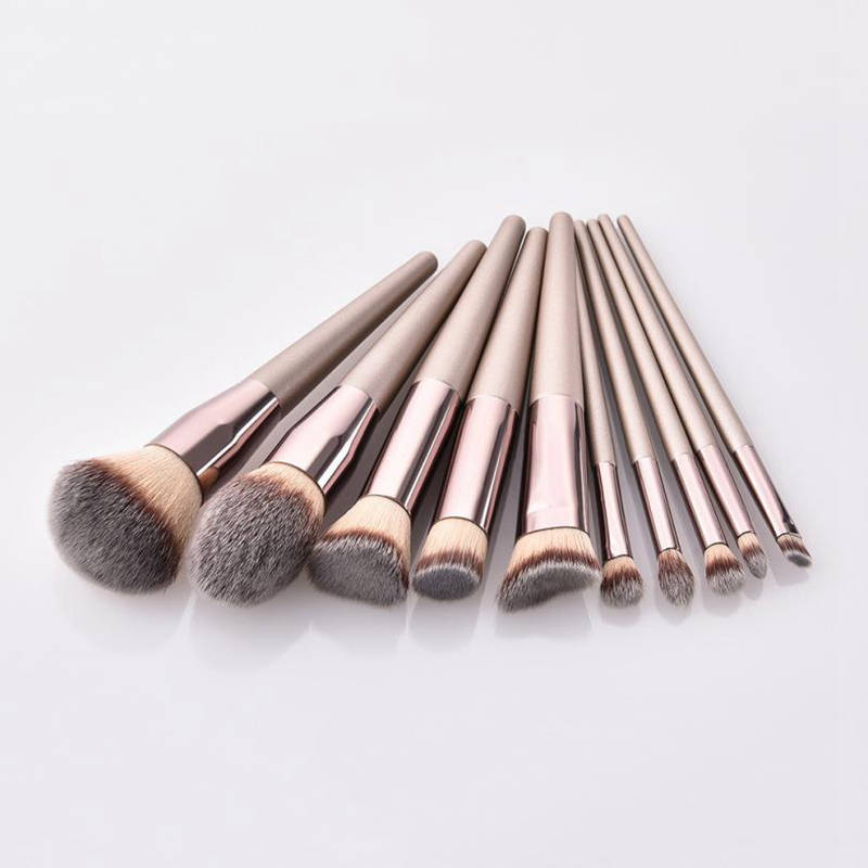 Drop Women's Fashion Brushes 10pcs set Wooden Foundation Cosmetic Eyebrow Eye shadow Brush Makeup Brush Sets Tools Pincel Maquiagem quality