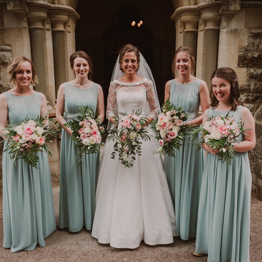 Bridesmaid Chiffon Cheap Dresses Scoop Neck Floor Length Pleats A Line Wedding Guest Dress Maid Of Honor Robe Robes De Demoiselle D'honneur s moi