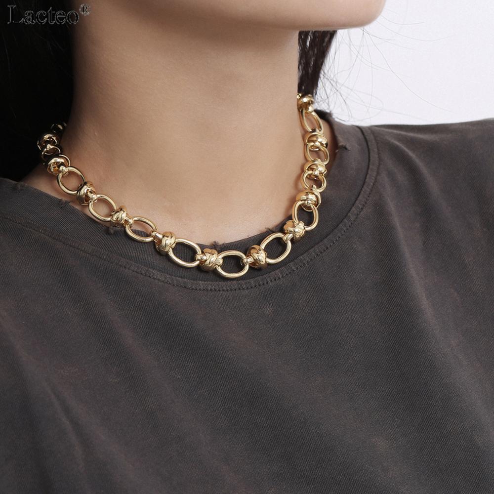 Lacteo Gothic Exaggerated Choker Necklace for Women Hip Hop Punk Twisted Clavicle Chain Charm Necklace Jewelry Female 2019 Gifts
Lacteo Gothic Exaggerated Choker Necklace for Women Hip Hop Punk Twisted Clavicle Chain Charm Necklace Jewelry Female 2019 Gifts