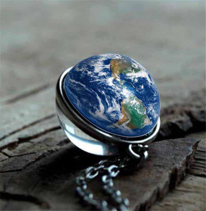 New Personality Fashion Double Side Glass Ball Necklace Earth Planet Pattern Jewelry Galaxy Astronomy Pendant Necklace
New Personality Fashion Double Side Glass Ball Necklace Earth Planet Pattern Jewelry Galaxy Astronomy Pendant Necklace