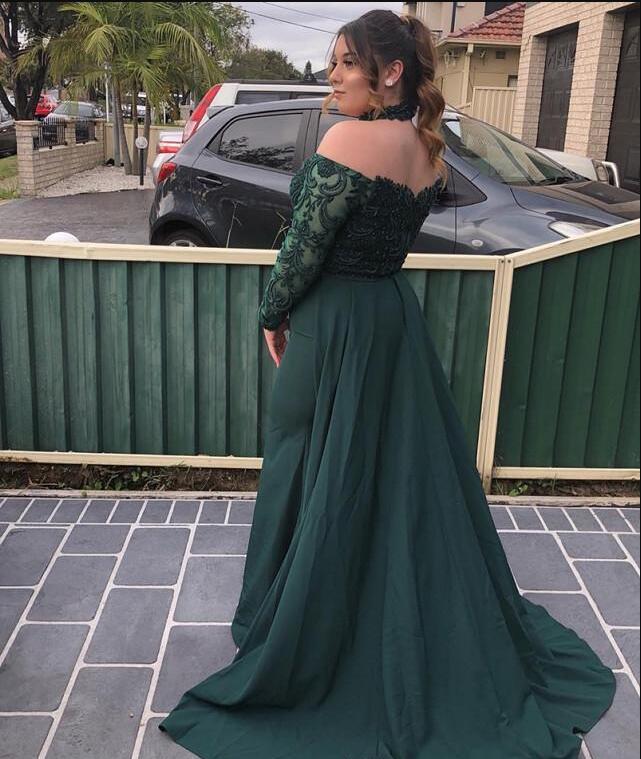 2020 Teal Plus size Mother of the Bride Groom Dresses Mermaid Off the shoulder Long Sleeves Applique Train Evening Formal Dress Gowns new