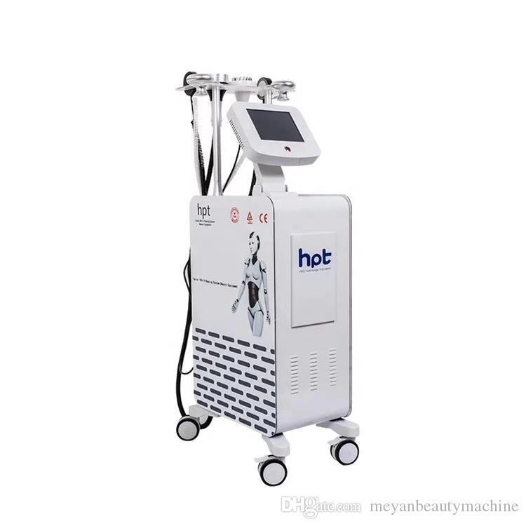 High Quality 6 in 1 cavitation rf vacuum vibration body massager slimming machine physiotherapy HPT Beauty Salon Equipment
