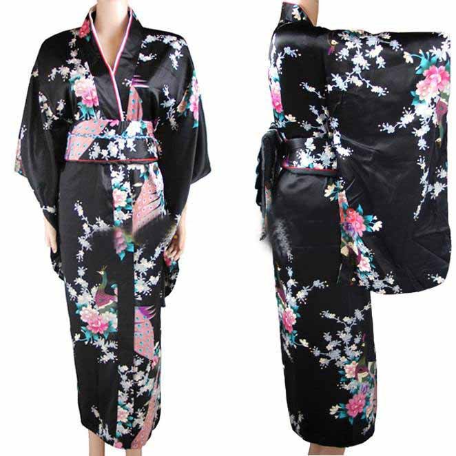 Ethnic Clothing Arrival Black Vintage Japanese Women's Kimono Haori Yukata Silk Satin Dress Mujeres Quimono Peafowl H0030, Red
Ethnic Clothing Arrival Black Vintage Japanese Women's Kimono Haori Yukata Silk Satin Dress Mujeres Quimono Peafowl H0030, Red