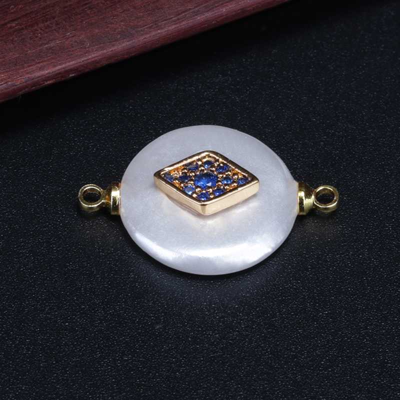 cz crystal micro paved gold evil eye protection charm white coin pearl beads connector for bracelet earring choker jewelry DIY
cz crystal micro paved gold evil eye protection charm white coin pearl beads connector for bracelet earring choker jewelry DIY