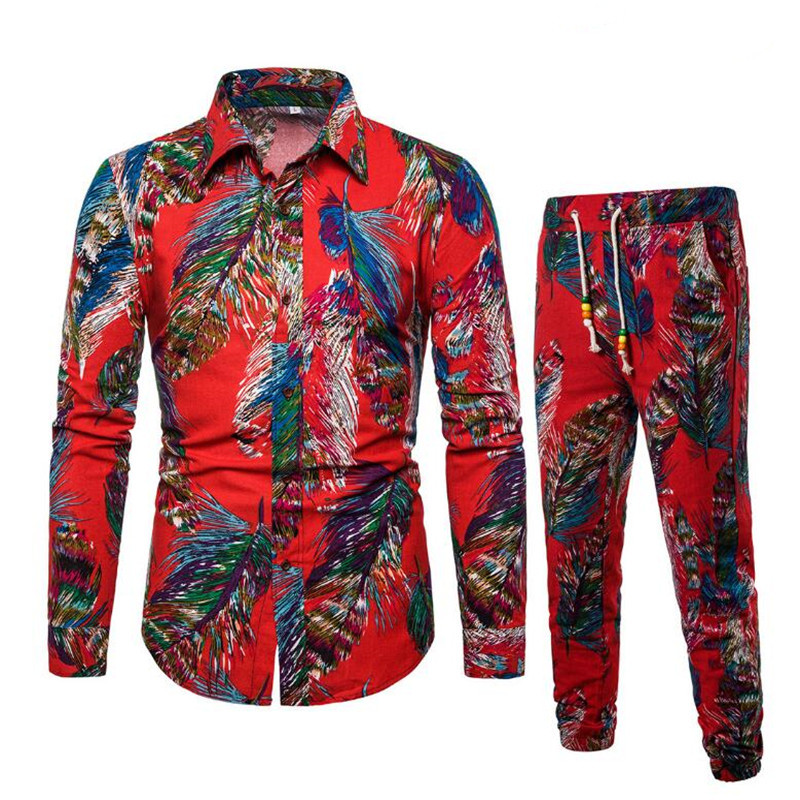 Colorful Print Male Vacation Suit Long Sleeve Man Pants And Shirts Party Set 2020 New Tracksuits 5XL High Quality Linen Clothing, A051
Colorful Print Male Vacation Suit Long Sleeve Man Pants And Shirts Party Set 2020 New Tracksuits 5XL High Quality Linen Clothing, A051