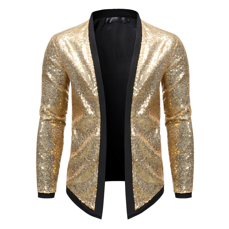 Sequin Bomber Jacket Men Red Shiny Glitter Jackets Men Cardigan Nightclub Dj Show Dance Stage Performance Mens Chaqueta Hombre