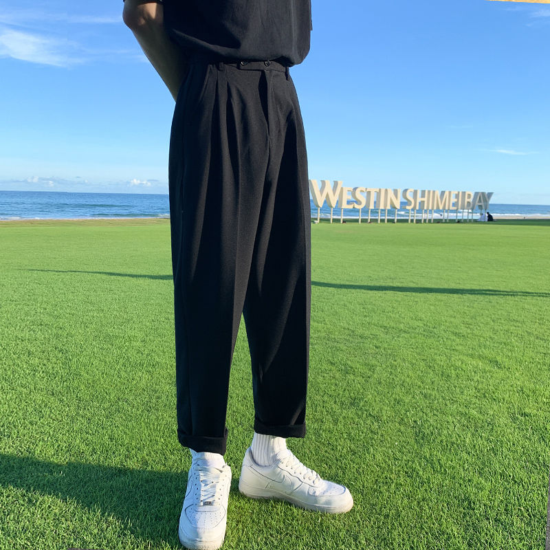 2020Spring And Summer New Youth Popular Men' Loose Solid Color Korean Version Of Pleated Trousers Fashion Casual Straight Pants, Black
2020Spring And Summer New Youth Popular Men' Loose Solid Color Korean Version Of Pleated Trousers Fashion Casual Straight Pants, Black