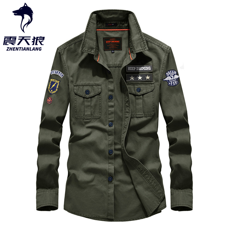 US army shirt Autumn Mens Shirts Casual Shirt Male Long Sleeves Turn Down Collar Single Breasted Pure Cotton Men
US army shirt Autumn Mens Shirts Casual Shirt Male Long Sleeves Turn Down Collar Single Breasted Pure Cotton Men