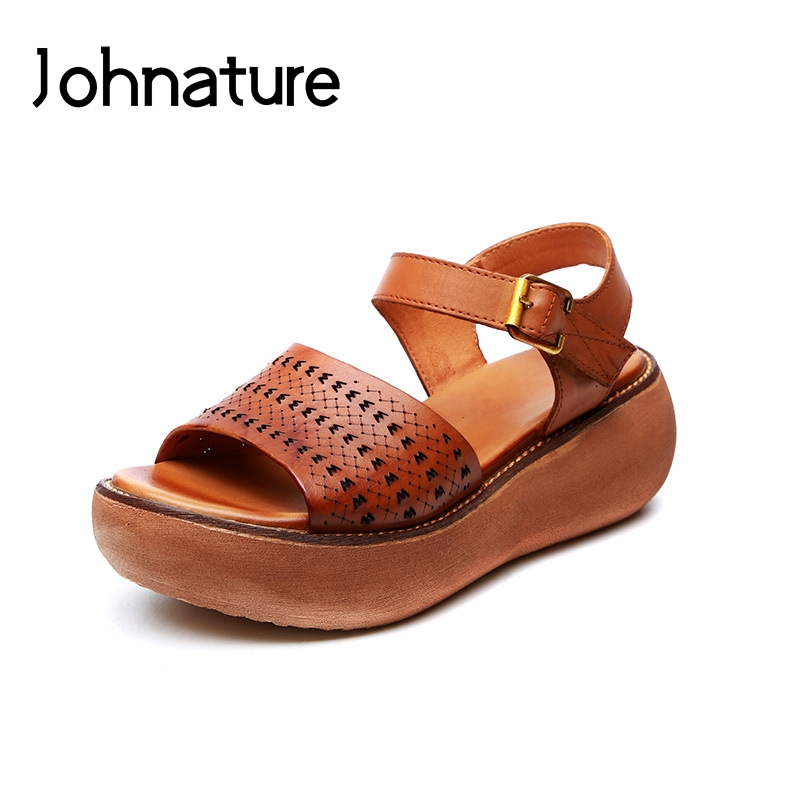 Johnature Genuine Leather Casual Buckle Strap Summer Platform Sandals Ankle-wrap Solid Retro Sewing Flat With Women Shoes, Green
Johnature Genuine Leather Casual Buckle Strap Summer Platform Sandals Ankle-wrap Solid Retro Sewing Flat With Women Shoes, Green