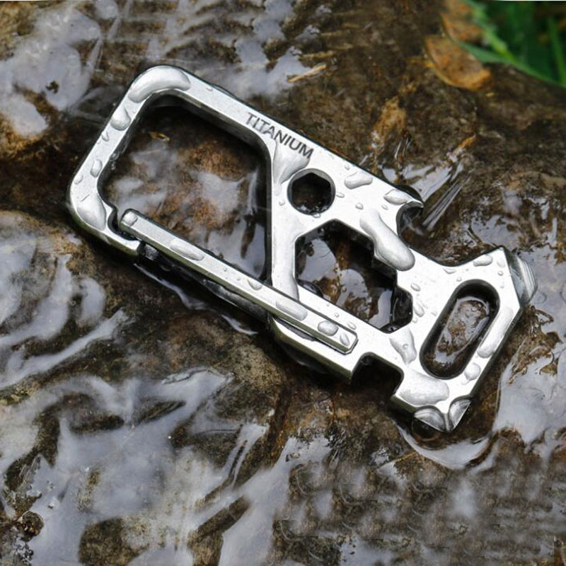 Titanium TC4 Portable Mechanic Key Chain Carabiner Outdoor Camping Multi EDC Tools Bottle Opener Wrench Screwdriver
Titanium TC4 Portable Mechanic Key Chain Carabiner Outdoor Camping Multi EDC Tools Bottle Opener Wrench Screwdriver