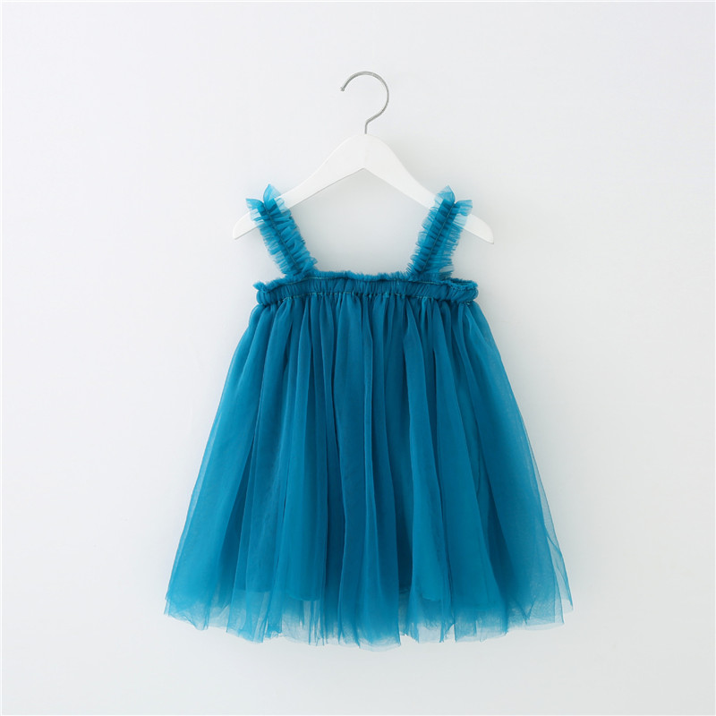 Girls Sling Dress New Summer Style Children Lace Solid Princess Dress Clothes Toddler Tutu skirts For Baby Girl Cloth kids suspender skirt