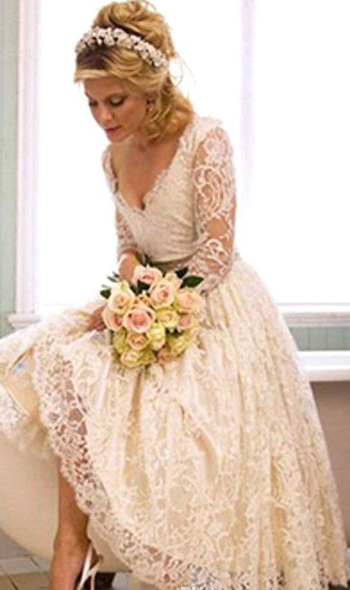 Spring Long Sleeve Wedding Dresses 2019 Beautiful A Line Full Lace Country Garden Church Formal Bride Bridal Gowns Custom Made Plus Size