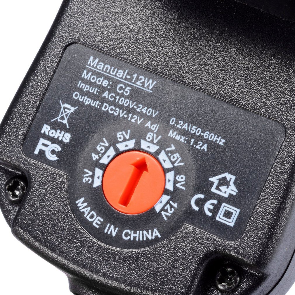 3-12V 30W 2.1A AC/DC Power Supply Adapter UK AU US EU Universal Charger Adapter with 6 Plugs Adjustable Voltage Regulated Power Adapter