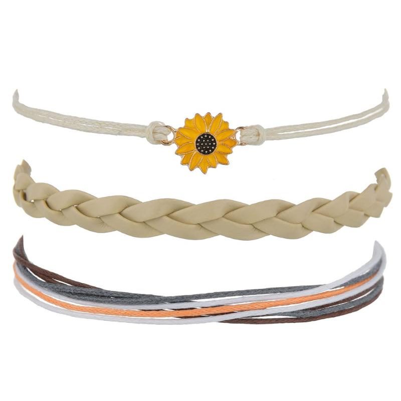 Link, Chain 2021 Fashion 3pcs/set Sunflower Bracelet Bohemia Fairy Romantic Bracelets For Women Girls Jewelry Gift
Link, Chain 2021 Fashion 3pcs/set Sunflower Bracelet Bohemia Fairy Romantic Bracelets For Women Girls Jewelry Gift
