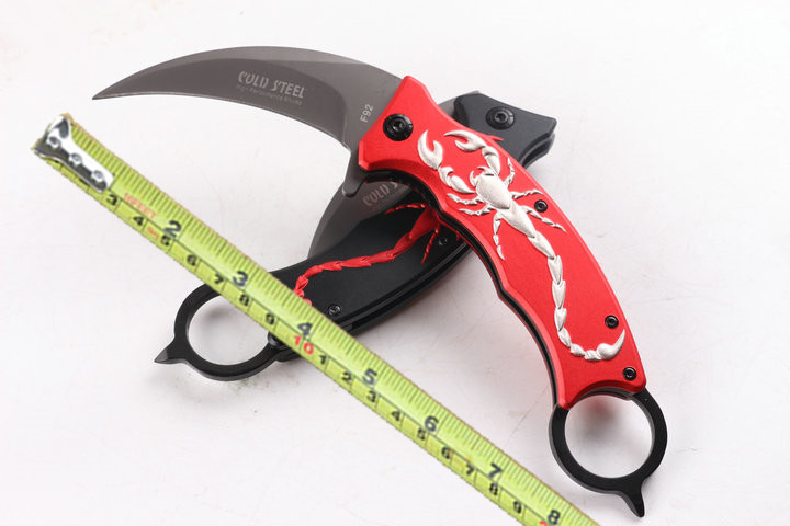 Wholesale Cold Steel karambits claw knife 2 model SCORPION Self-defense folding blade assisted quick opening Camping cutting tool with box
Wholesale Cold Steel karambits claw knife 2 model SCORPION Self-defense folding blade assisted quick opening Camping cutting tool with box