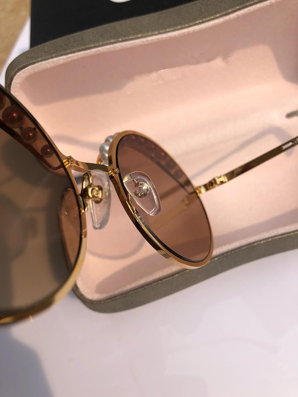 Vintage Chains Sunglasses Stylish France Designer Fashion Round Glasses 100% UV Protection Brand Gradient Sunglasses with Retail Box