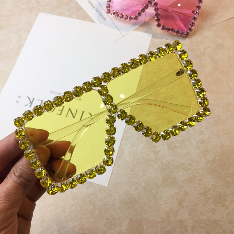 retro fashion Popular Exaggeration heavy metal glasses female trend big square drilling color lenses sunglasses stage show 6161
retro fashion Popular Exaggeration heavy metal glasses female trend big square drilling color lenses sunglasses stage show 6161
