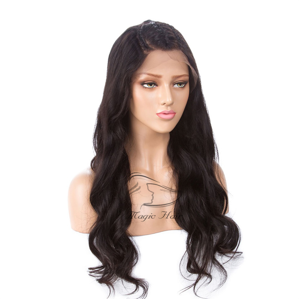 4x4 Silk Base Lace Closure Human Hair Wigs Natural Color Body Wave 130% Density Brazilian Human Hair Wigs