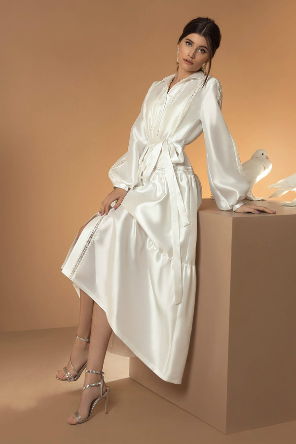 Long Sleeve 2020 Wedding Jackets Ankle Length Bridal Robes Bride Bridesmaid Sleepwear A Line Wedding Dress Cape Coat