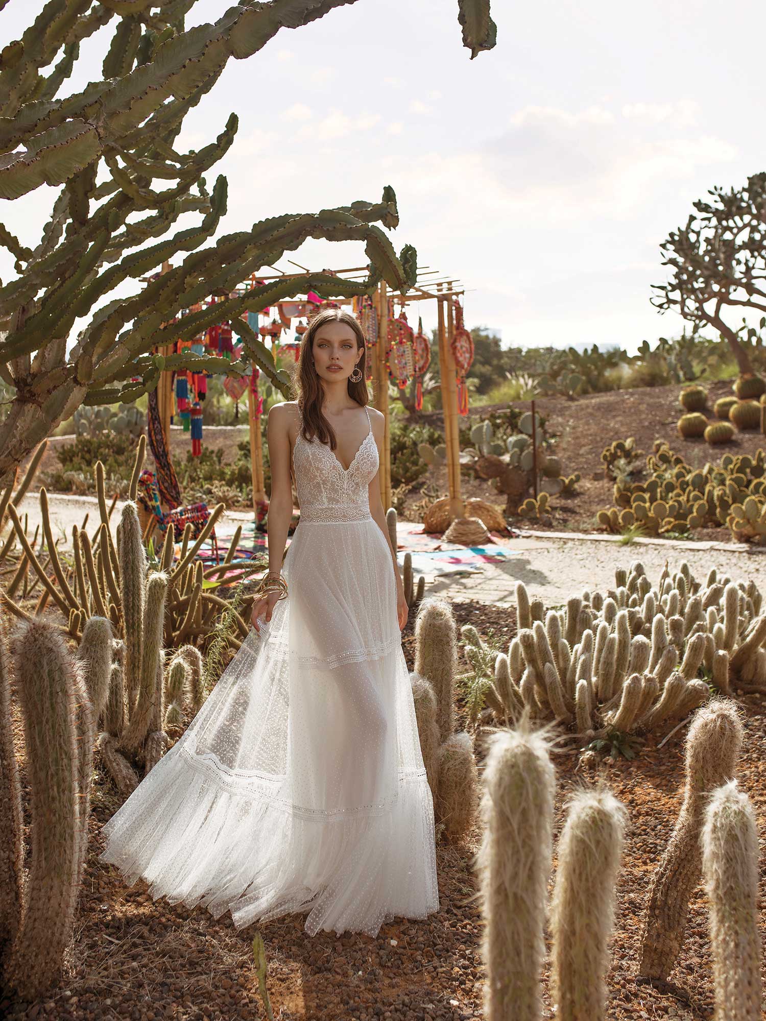 asaf dadush wedding dresses beading spaghetti straps bohemian lace bridal gowns backless floor length vestido de novia