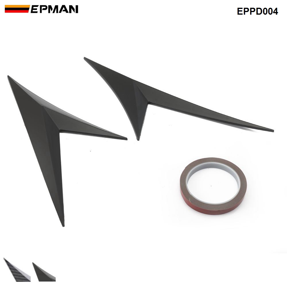EPMAN 2pcs Universal Fit Front Bumper Lip Diffuser/Canard/Splitter Fins Body Spoiler Canards Valence Chin EPPD004
EPMAN 2pcs Universal Fit Front Bumper Lip Diffuser/Canard/Splitter Fins Body Spoiler Canards Valence Chin EPPD004