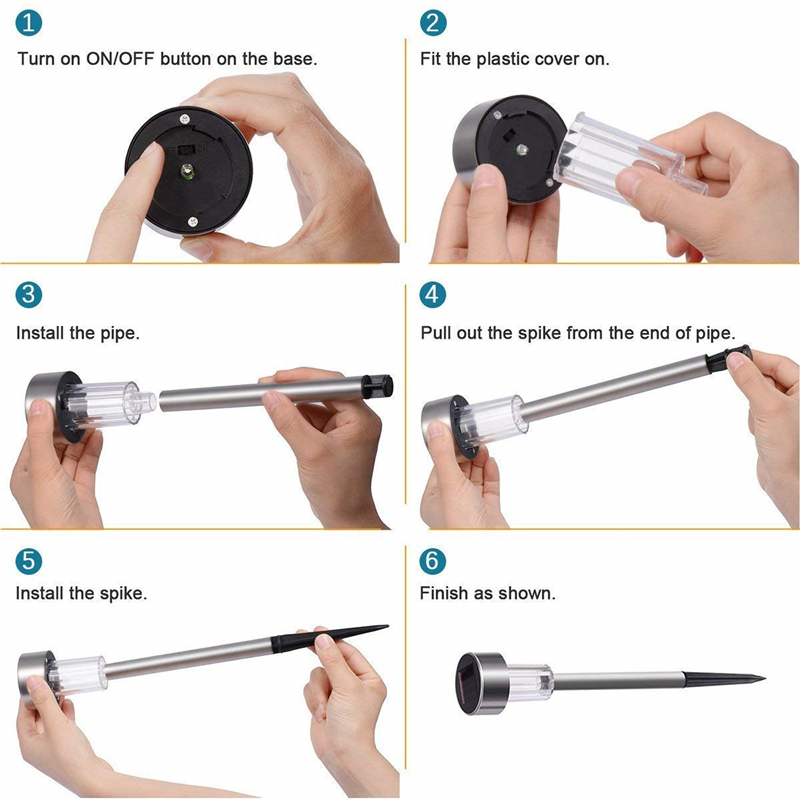 Solar Light Solar Pathway Lights Outdoor LED Spike Spot Lamp Landscape Lighting for Lawn Patio Yard Walkway Driveway