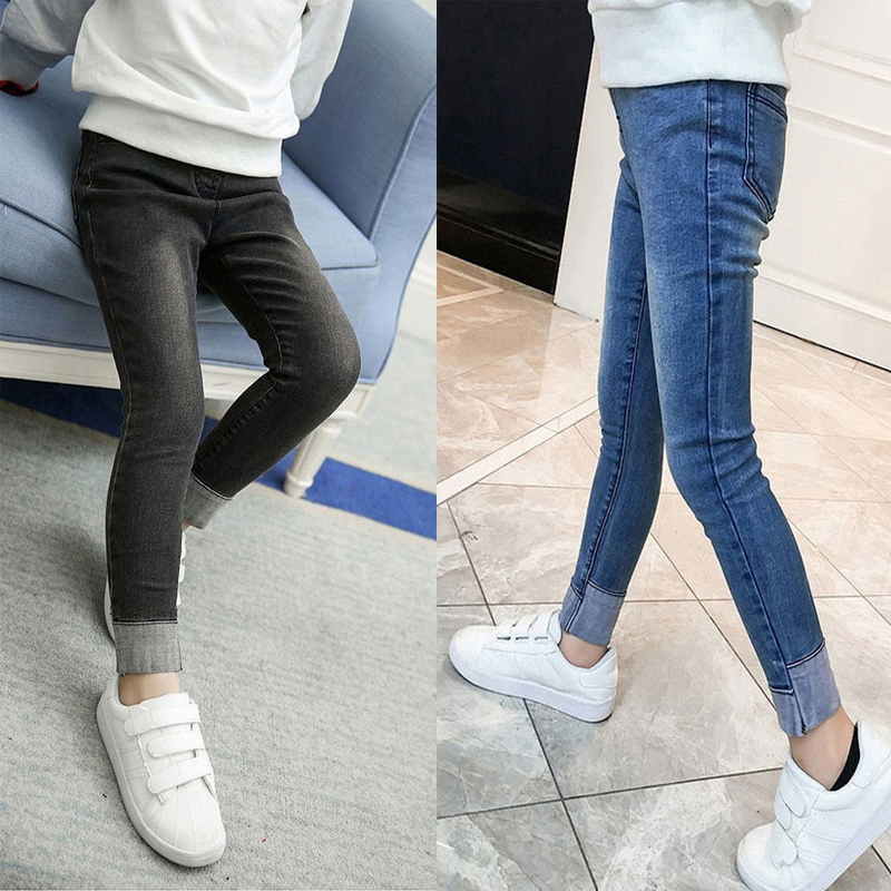 2019 children's wear big children's jeans girls spring and autumn denim casual cotton stretch pants Korean version of the tide, Blue
2019 children's wear big children's jeans girls spring and autumn denim casual cotton stretch pants Korean version of the tide, Blue