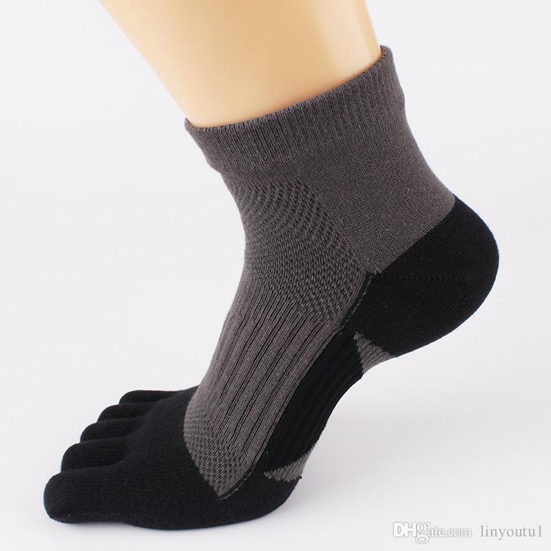 Men's 5 Pair Men Mesh Sports Running Five Finger Toe Socks Casual Cotton Solid Sock Hot Sale Comfortable