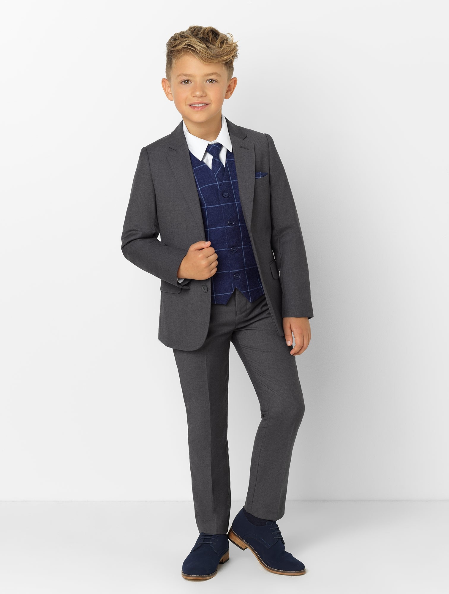 Handsome Kids Formal Wear Peaked Lapel 2 Pieces Wedding Tuxedos High Quality Boy's Formal Wear Pants Suits