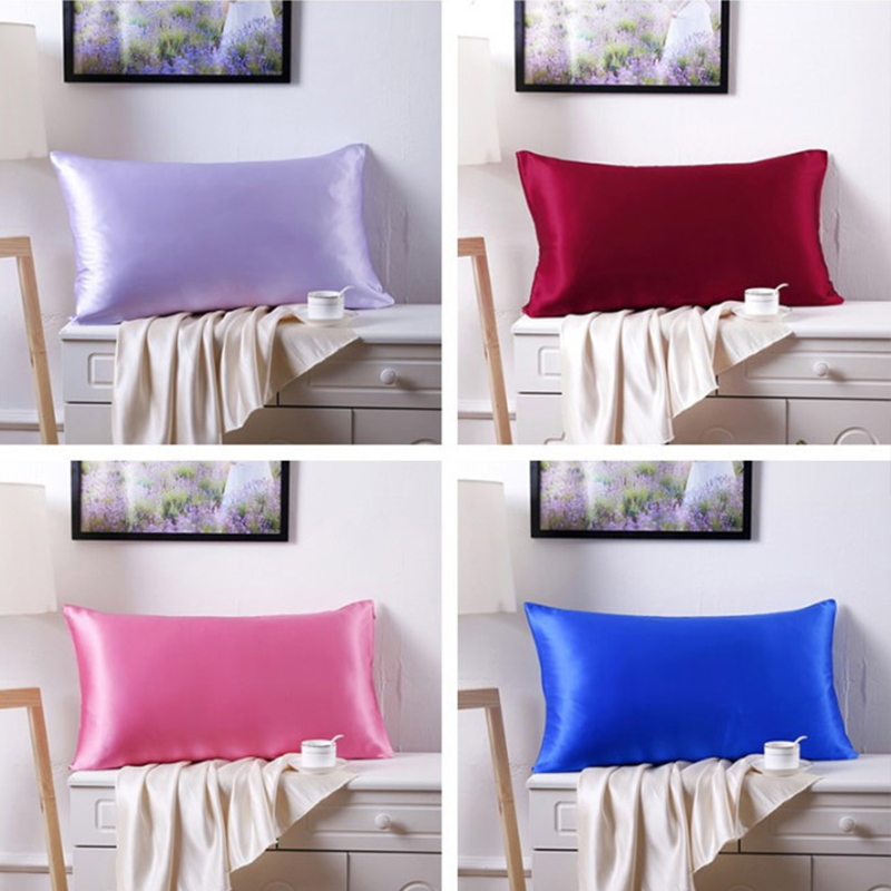 Pillow Case 1PC 100% Nature Mulberry Silk Pillowcase Custom Satin For Healthy Standard Queen King Multicolor