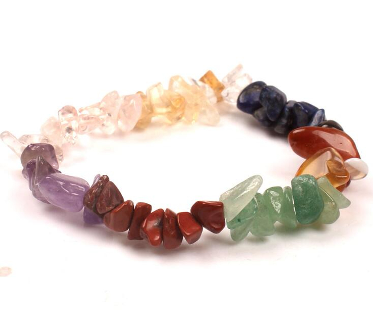 Natural Bracelet Sodalite Chip Gemstone 18cm Stretch Natural Stone Mixed Gemstone Chakra Bracelet GC947