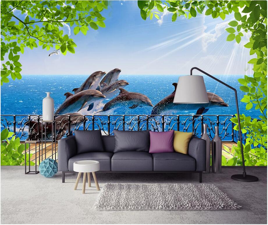 3d wallpaper stickers custom photo Modern minimalist 3D stereo seaside balcony sea dolphin background wall painting wallpaper for walls 3 d, Non-woven wallpaper
3d wallpaper stickers custom photo Modern minimalist 3D stereo seaside balcony sea dolphin background wall painting wallpaper for walls 3 d, Non-woven wallpaper