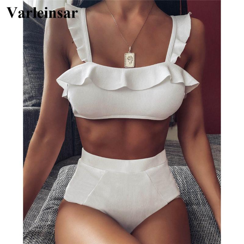 Sexy Vintage Ruffled Bikini High Waist Swimsuit Women Swimwear Bikini set Ribbed Bather High Waist Bathing Suit Swim Wear V1796
Sexy Vintage Ruffled Bikini High Waist Swimsuit Women Swimwear Bikini set Ribbed Bather High Waist Bathing Suit Swim Wear V1796