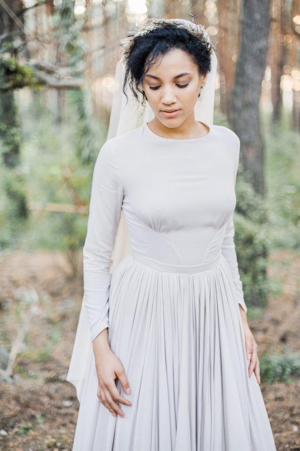 2020 Bohemian Wedding Dresses Jewel Neck Chiffon Long Sleeve Wedding Dress Boho A Line Country Robe De Mariee