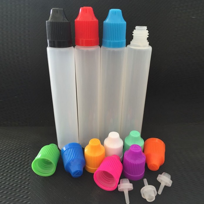 30ml E Liquid Bottles 30ml Long Style with Child Proof Caps and fine Tips Empty Pen Style Bottle